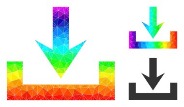 Vektör Lowpoly Renkli Gradyan ile Simge İndiriyor