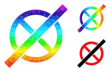 Vektör Lowpoly Hayali Renkli Gradyan ile Simge Yok