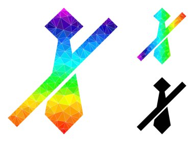 Vektör Lowpoly Frorbidden Man Simgeyi Tayf Gradyanı ile Bağla