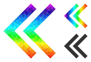 Vektör Lowpoly Taşıması Hayalet Renkli Gradyan ile Sol Simge
