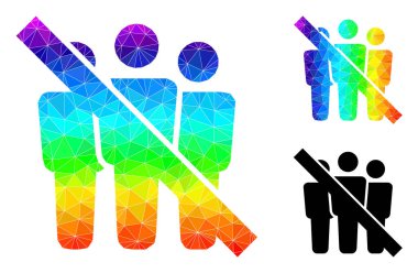 Vektör Üçgeni Hiçbir Kişi Simgesini Spektrum Gradyanı ile Doldurmadı