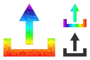 Vektör Üçgeni Doldurulmuş Gönderme Simgesi Gökkuşağı Gradyanı