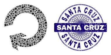 Üzüntü Santa Cruz Mührü ve Geometrik Döndürme Mozaiği