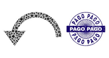 Çizilmiş Pago Mührü ve Geometrik Döndürme Mozaiği