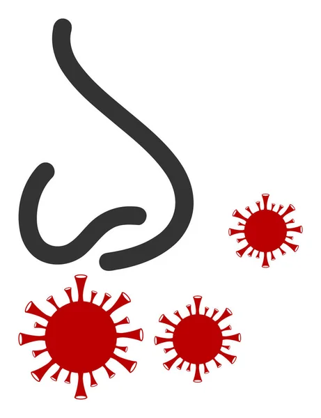 Nasal Infection - Raster Icon Illustration — Stock Photo, Image