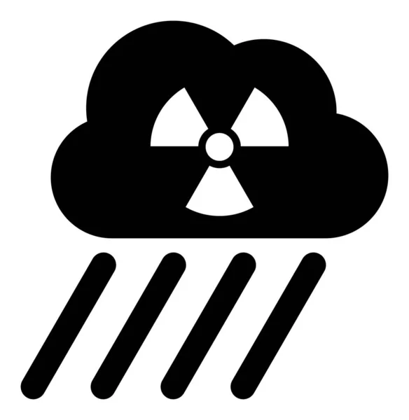 Radioaktywny deszcz - Ilustracja ikony rastrowej — Zdjęcie stockowe