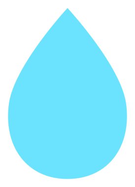 Su Damlası - Raster Simgesi İllüstrasyonu