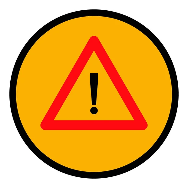 Señal de advertencia - Ilustración de icono de trama —  Fotos de Stock