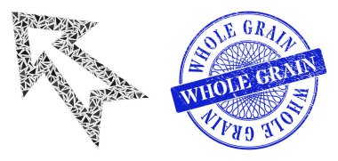 Çizilmiş Grain Damgası ve Üçgen Ok Sol Mozaik