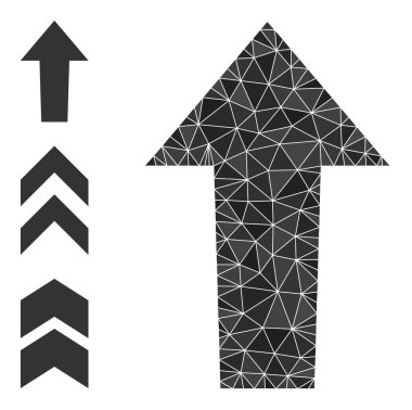 Vektör Lowpoly Oku Simge Yukarı ve Diğer Simgeler