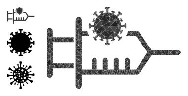 Benzer Simgelerle Çokgen Virüs İçe Aktarma Simgesi