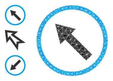 Çokgen Sol Yuvarlak Ok Simgesi ve Diğer Simgeler