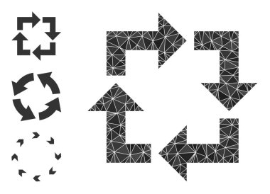 Vektör Çokgen Geri Dönüşüm Simgesi ve Benzer Simgeler