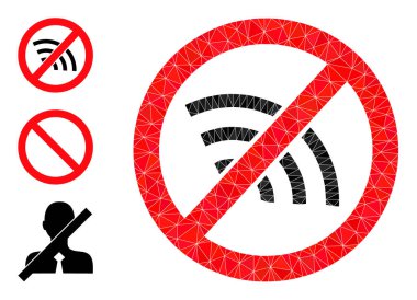 Bonus Simgeleri ile Çokgen Durdur Wi-Fi Simgesi