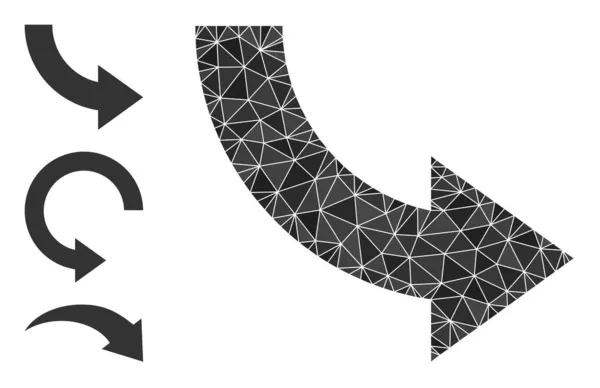 Triangolo vettoriale riempito ruota l'icona a destra e icone simili — Vettoriale Stock
