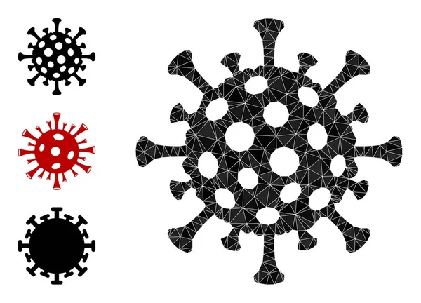 Εικονίδιο του ιού της γρίπης Vector Lowpoly και άλλες εικόνες — Διανυσματικό Αρχείο