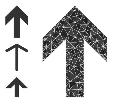 Vektör Üçgeni Doldurulmuş Ok Simgesi Diğer Simgelerle Dolu