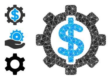 Vektör Üçgeni Finansal Seçenekler Simgesi ve Bonus Simgeleri Dolduruldu