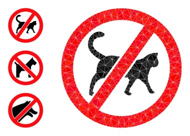Vektör Üçgeni Hiç Kedi Simgesi ve İksir Simgesi Doldurulmadı