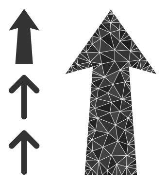Benzer Simgeli Vektör Lowpoly Arrow Up Simgesi