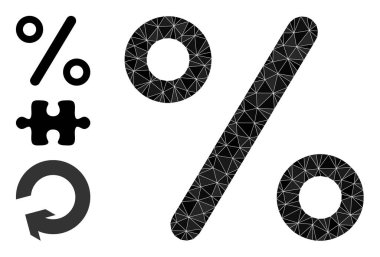 Vektör Lowpoly Simgesi ve Diğer Simgeler