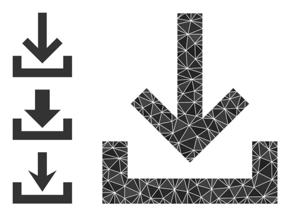 Vector Lowpoly Posteingangssymbol und ähnliche Symbole — Stockvektor