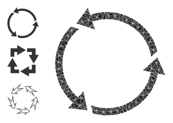 Векторная многоугольная икона "Переработка" и другие иконы — стоковый вектор