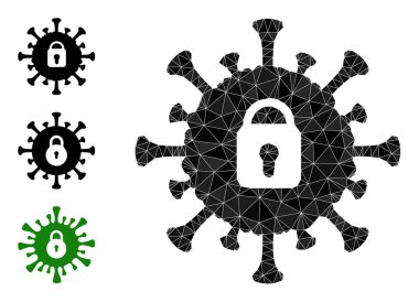 Benzer Simgelerle Çokgen Kapsamlı Kilitleme Simgesi