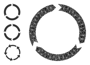 Vektör Üçgeni Döndürme Simgesi Benzer Simgelerle Dolduruldu