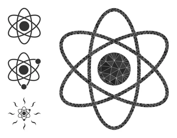 Icône atomique polygonale vectorielle et autres icônes — Image vectorielle