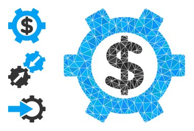 Vektör Üçgeni Finansal Ayarlar Simgesi ve Diğer Simgeler