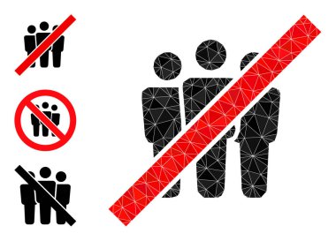 Benzer Simgelerle Çokgen İnsanları Durdur Simgesi