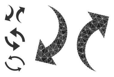 Çokgen Değiş tokuş Okları İkon Simgeli Simge