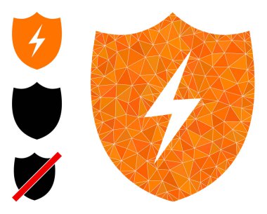 Çokgen Elektrik Kalkanı Simgesi ve Benzer Simgeler