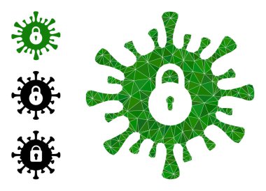 Vektör Üçgeni Enfeksiyon Doldurulmuş Bonus Simgeli Kilitleme Simgesi