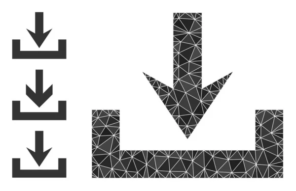 Значок "Векторный треугольник", заполненный иконками и бонусными значками — стоковый вектор