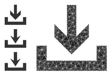 İndirilen Vektör Üçgeni Simgesi ve Diğer Simgeler
