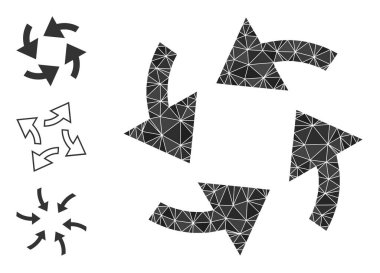 Vektör Lowpoly Kasırga Okları Simgesi ve Benzer Simgeler