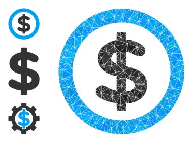 Vektör Üçgeni Dolu Finans Simgesi ve Diğer Simgeler