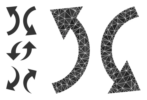 Icône d'échange polygonale vectorielle avec des icônes similaires — Image vectorielle