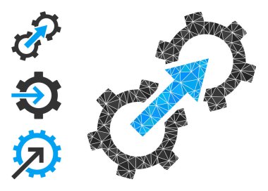 Diğer Simgelerle Çokgen İleti Bütünleşmesi Simgesi Vektörü