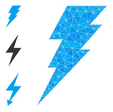 Vektör Lowpoly Simgeyi Diğer Simgelerle Çalıştır