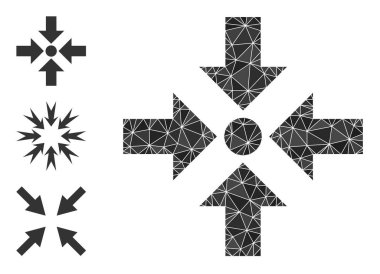 Küçültülmüş Vektör Üçgeni Okları Simgesi ve Bonus Simgeleri