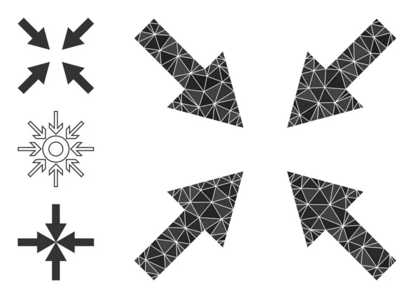 Icône de compression remplie de triangle vectoriel et icônes similaires — Image vectorielle