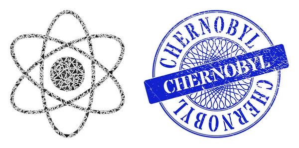 Çizilmiş Çernobil Mührü ve Üçgen Atom Mozaiği