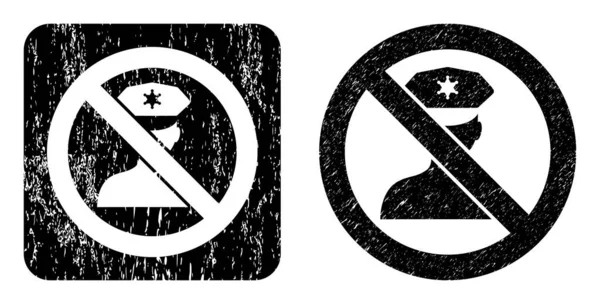 Grunge Stop Polis Stencil Watermark — Stock vektor