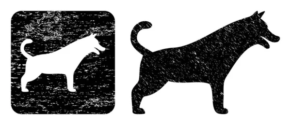 Perro de goma tallado impresión — Archivo Imágenes Vectoriales