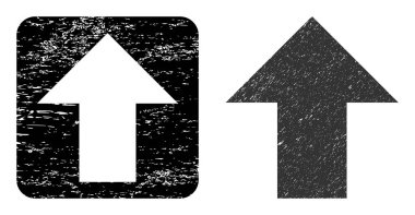 Grunge Arrow Yukarı Delik Damgası Mührü