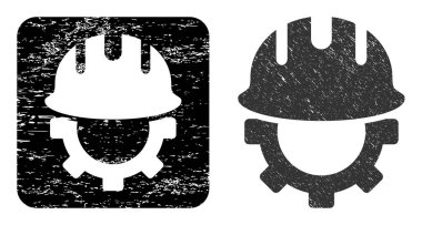 Çizilmiş Geliştirme Hardhat Oymalı Rozet