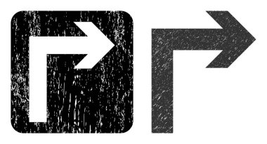 Çizilmiş Sağa Dönüş Çıkarılmış Filigran